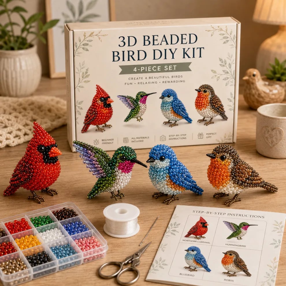 🏆Limited Time Sale 49% OFF🧵🔥Petite 3D Beaded Animal Craft Kit