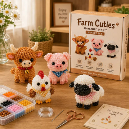 🏆Limited Time Sale 49% OFF🧵🔥Petite 3D Beaded Animal Craft Kit