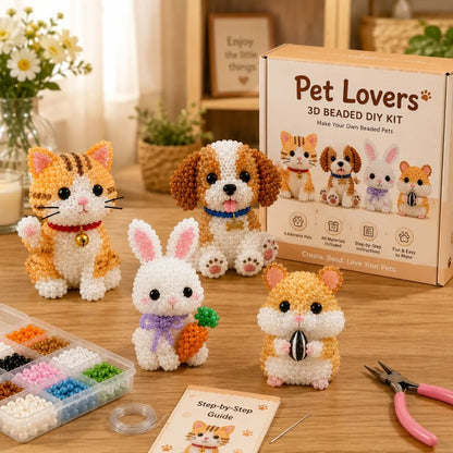 🏆Limited Time Sale 49% OFF🧵🔥Petite 3D Beaded Animal Craft Kit