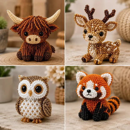 🏆Limited Time Sale 49% OFF🧵🔥Petite 3D Beaded Animal Craft Kit