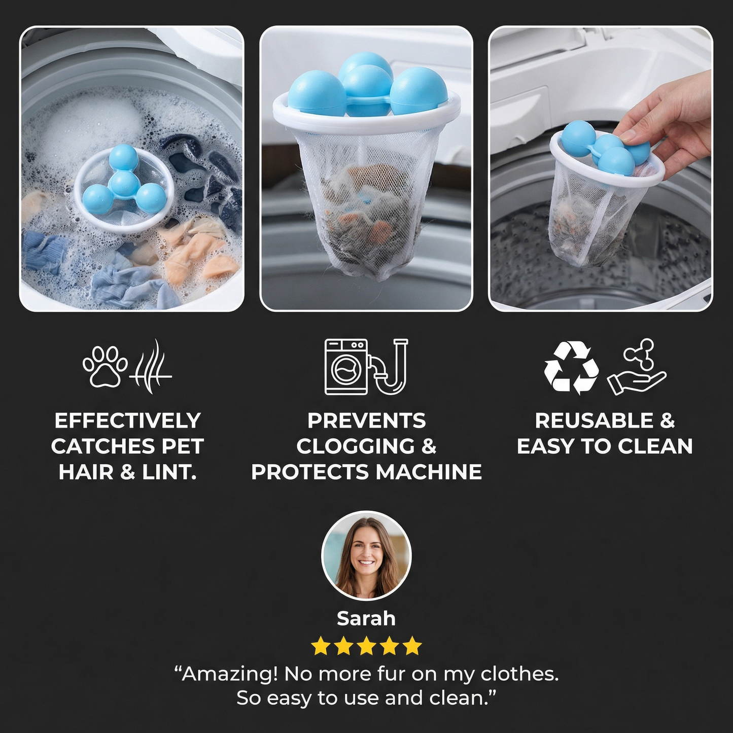 🧺 LAST DAY 50% OFF ✨Lovyanocosh® Washing Machine Filter Bag
